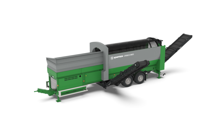 Komptech Cribus 3800 trommel screener trailer