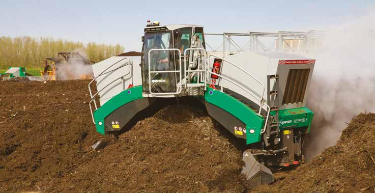 Topturn windrow turner in use by Ed Hall Services